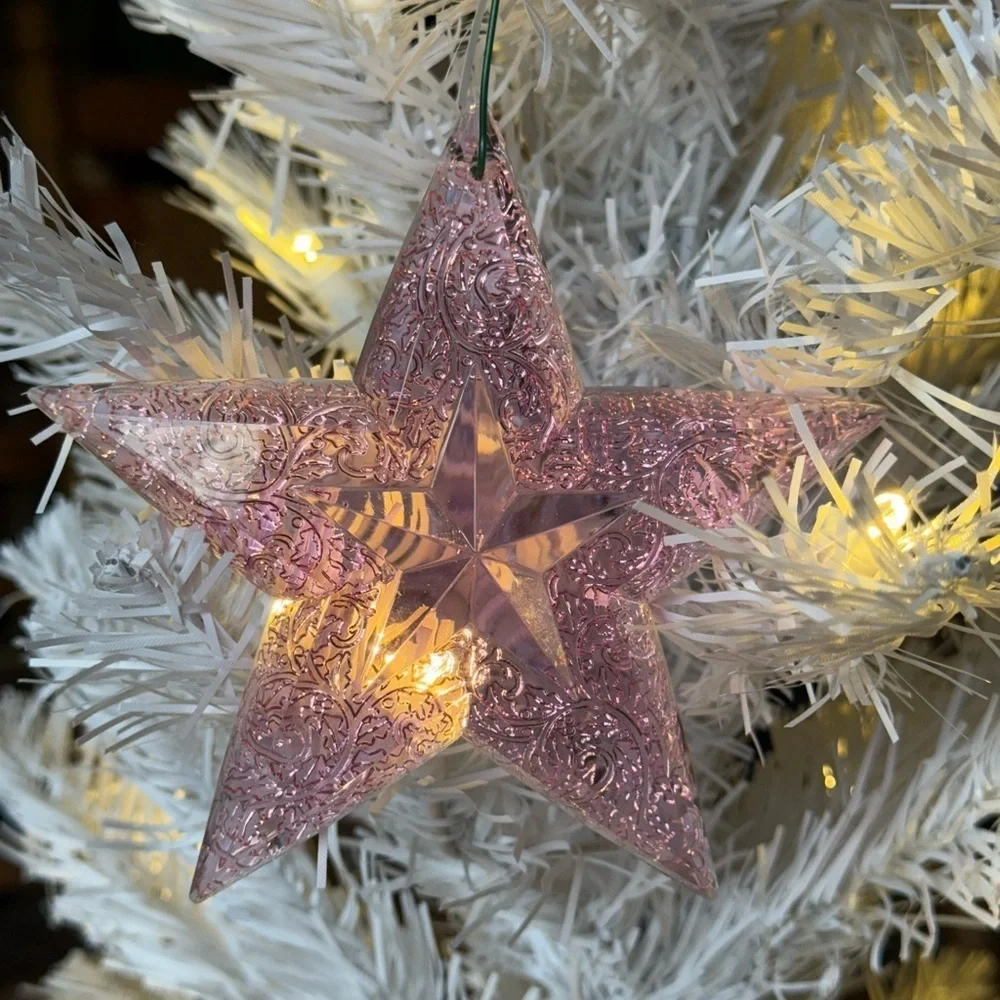 Pink Star Holiday Ornament